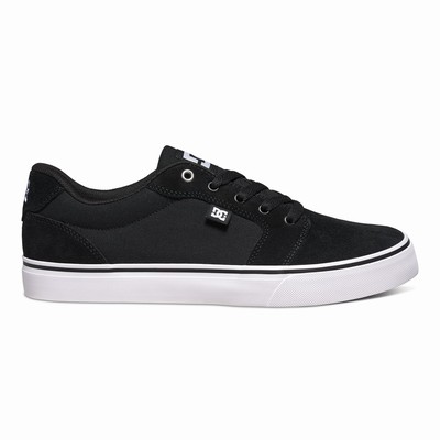 DC Anvil Men's Black/White Sneakers Australia Sale TEX-435